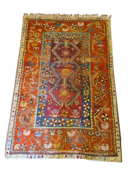 Antiker Handgeknüpfter Anatolischer Orientteppich Seltenes Sammlerstück 180x120cm