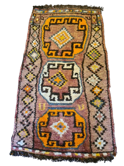 Antiker Handgeknüpfter Perserteppich Shiraz Feinste Orientkunst 88x50cm
