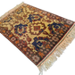 Feiner Antiker Perser Teppich – Handgeknüpfter Heris Art Deco Orientteppich 62x44cm