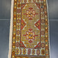 Antiker Handgeknüpfter Sumak Kasak Kelim Orientteppich Sammlerstück Kaukasus 104x55cm