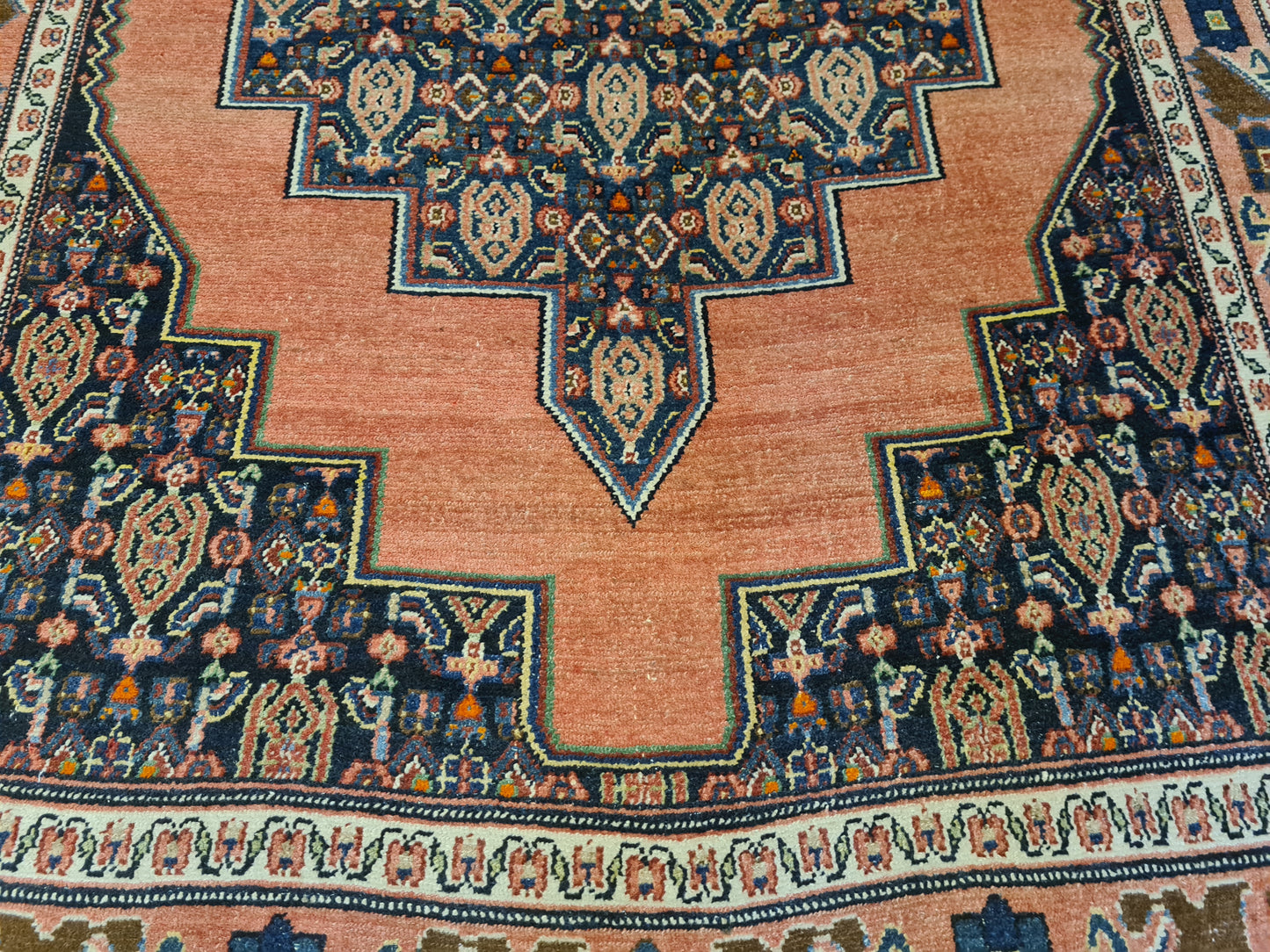 Antiker Handgeknüpfter Perserteppich Feinste Qualität Senneh Bidjar 153x117cm