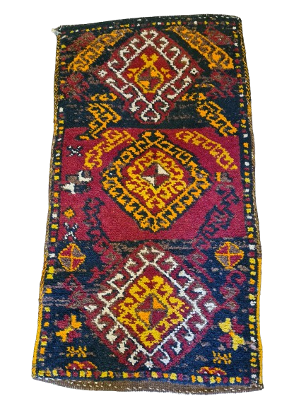 Antiker Handgeknüpfter Orientteppich aus Anatolien Seltenes Sammlerstück 87x48cm