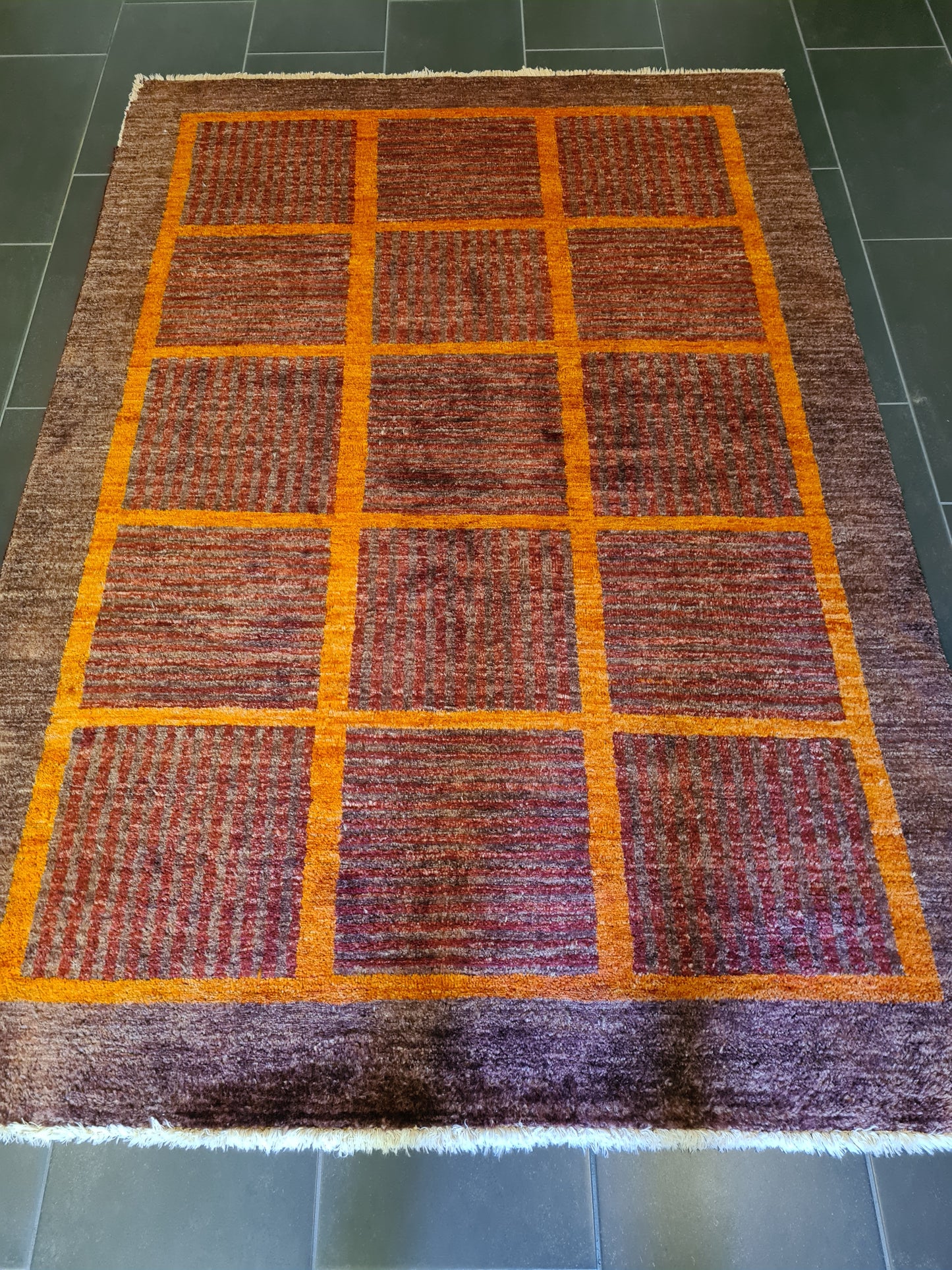 Dekorativer Handgeknüpfter Perserteppich Orientteppich Loribaff Gabbeh 168x138cm