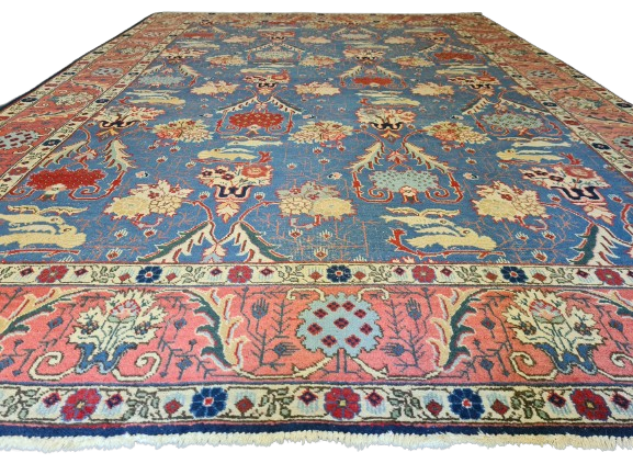 Antiker Prachtvoller Handgeknüpfter Tabriz Perser Orientteppich 315x212cm