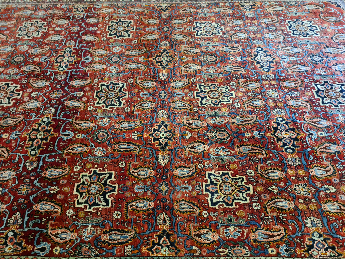 Königlicher Palast-Teppich Handgeknüpfter Perser Bidjar Orientteppich 376x271cm
