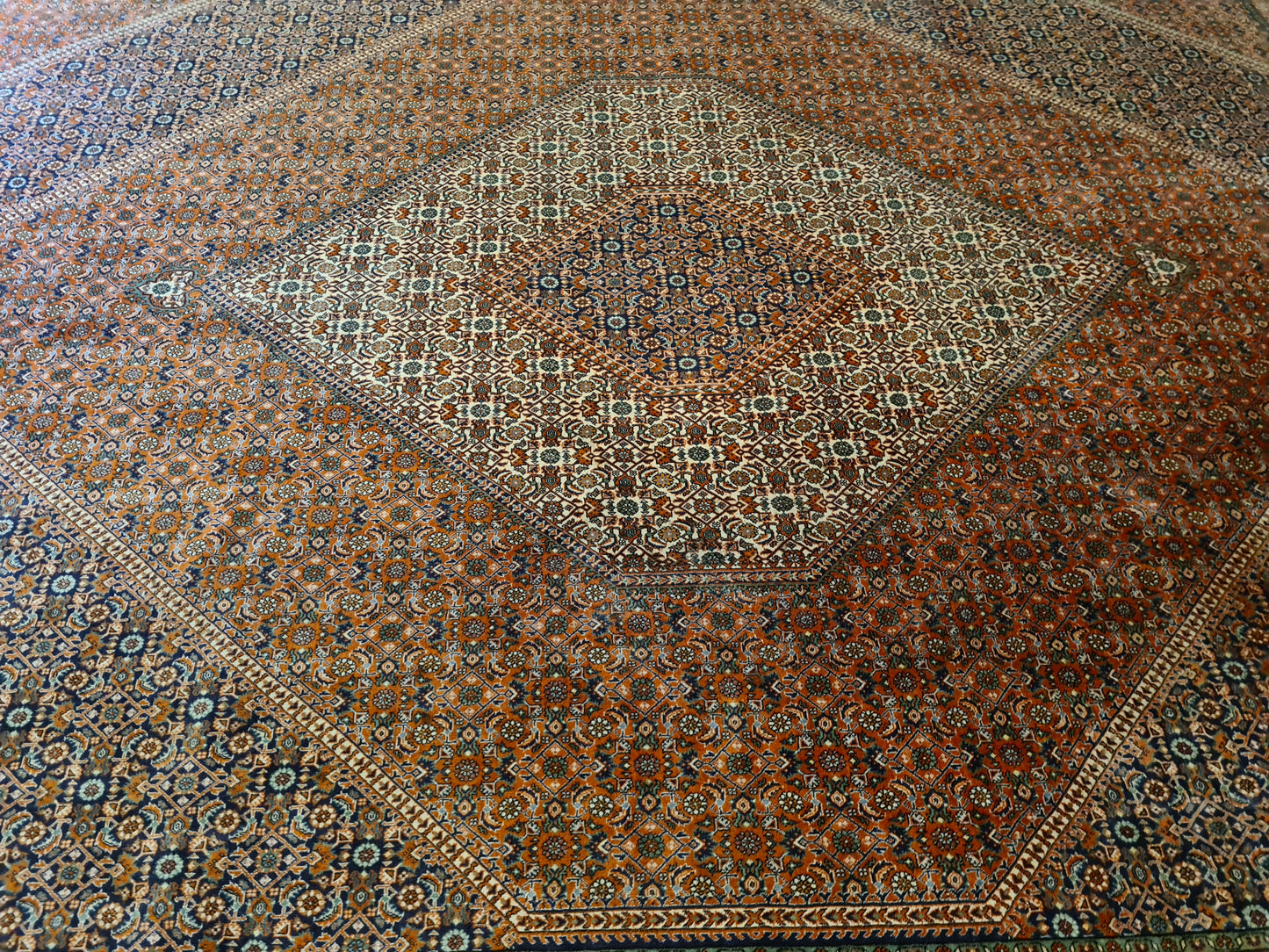 Königlicher Palast-Teppich Handgeknüpfter Perser Bidjar Orientteppich 389x302cm