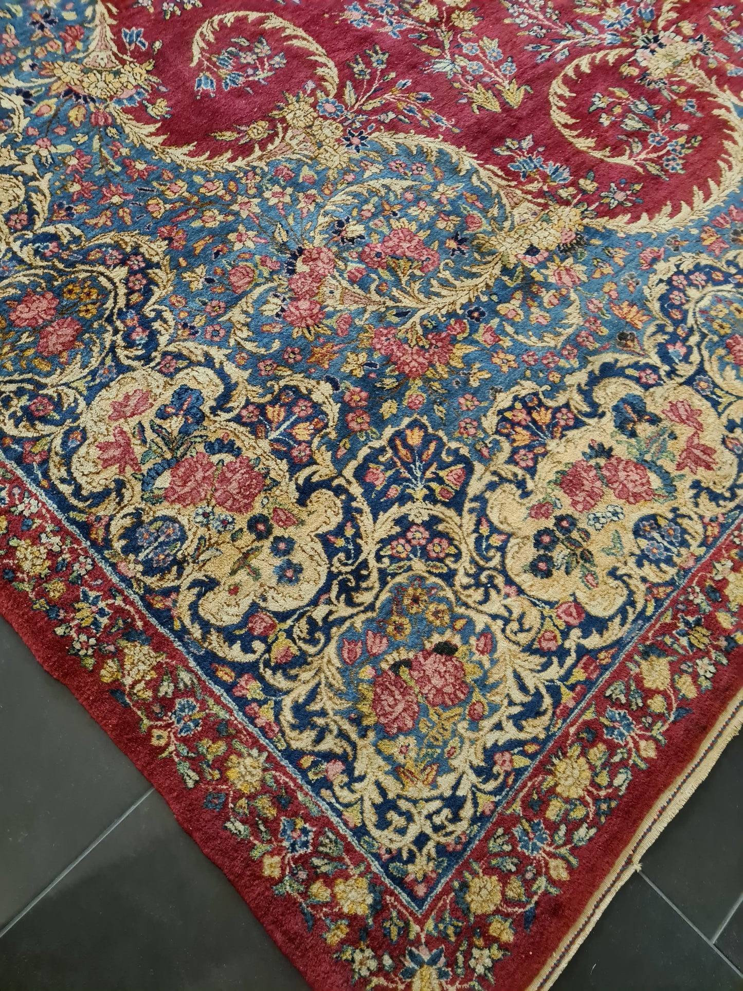 Königlicher Palast Teppich Handgeknüpfter Laver Kirman Perserteppich 438x305cm