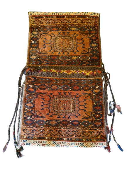 Handgeknüpfter Orientteppich Antike Satteltasche 105x60cm