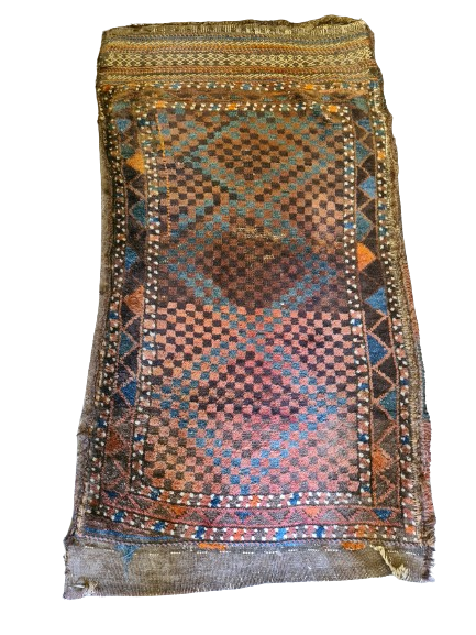 Handgeknüpfter Orientteppich Antike Satteltasche 116x61cm