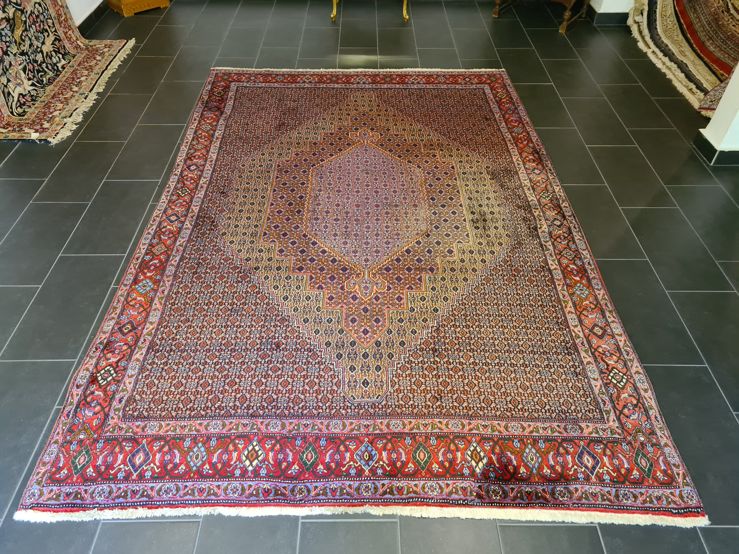 Handgeknüpfter Perser Bidjar Orientteppich 316x214cm