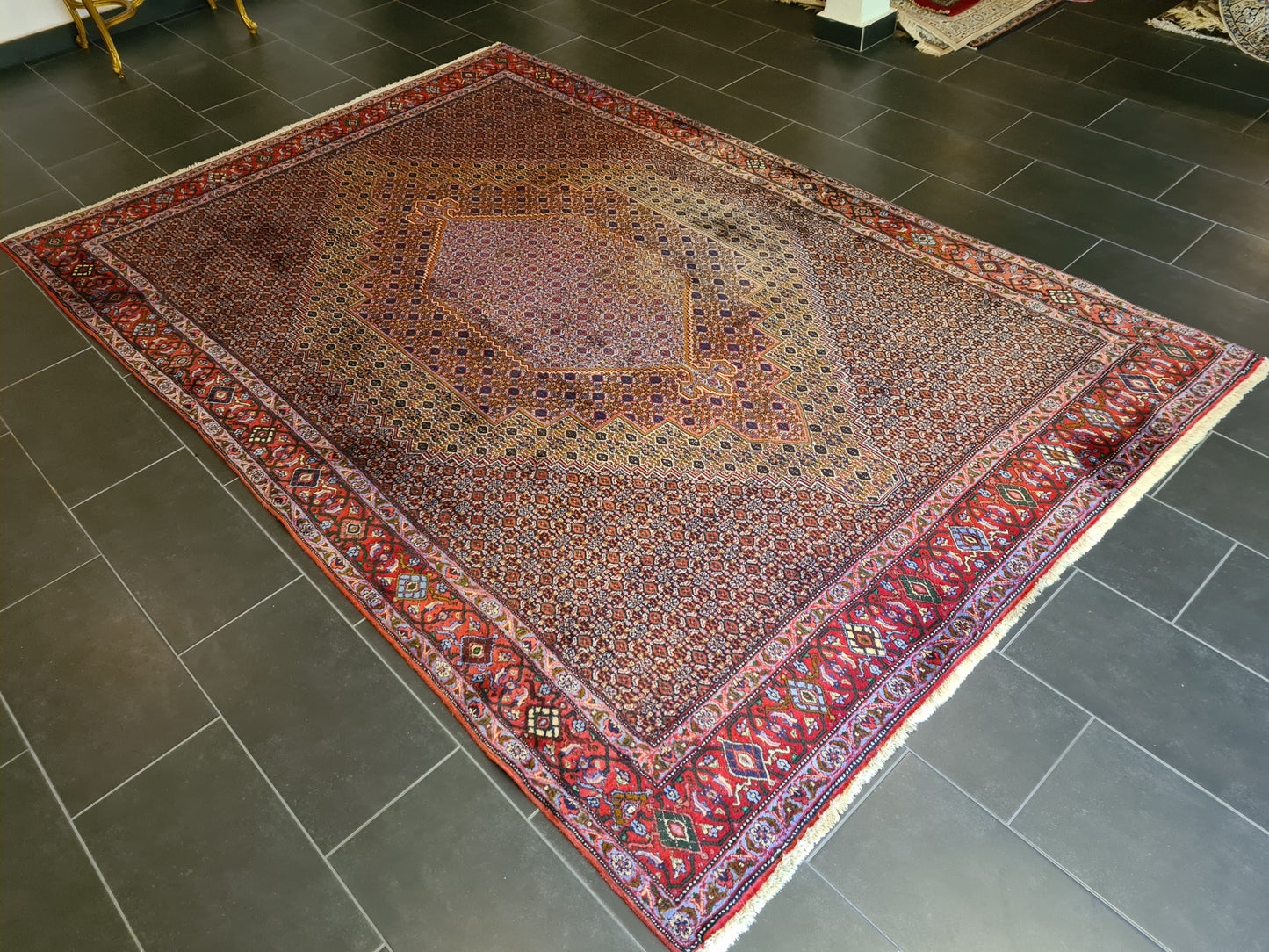 Handgeknüpfter Perser Bidjar Orientteppich 316x214cm