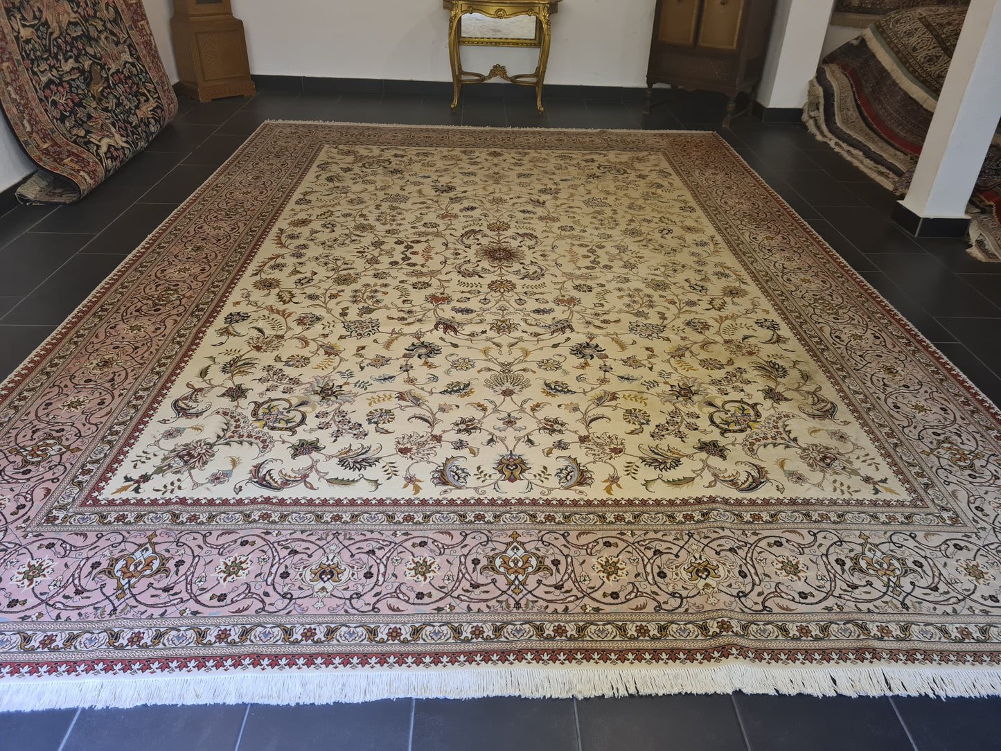 Perser Täbris Teppich Handgeknüpfter Orientteppich 406x300cm