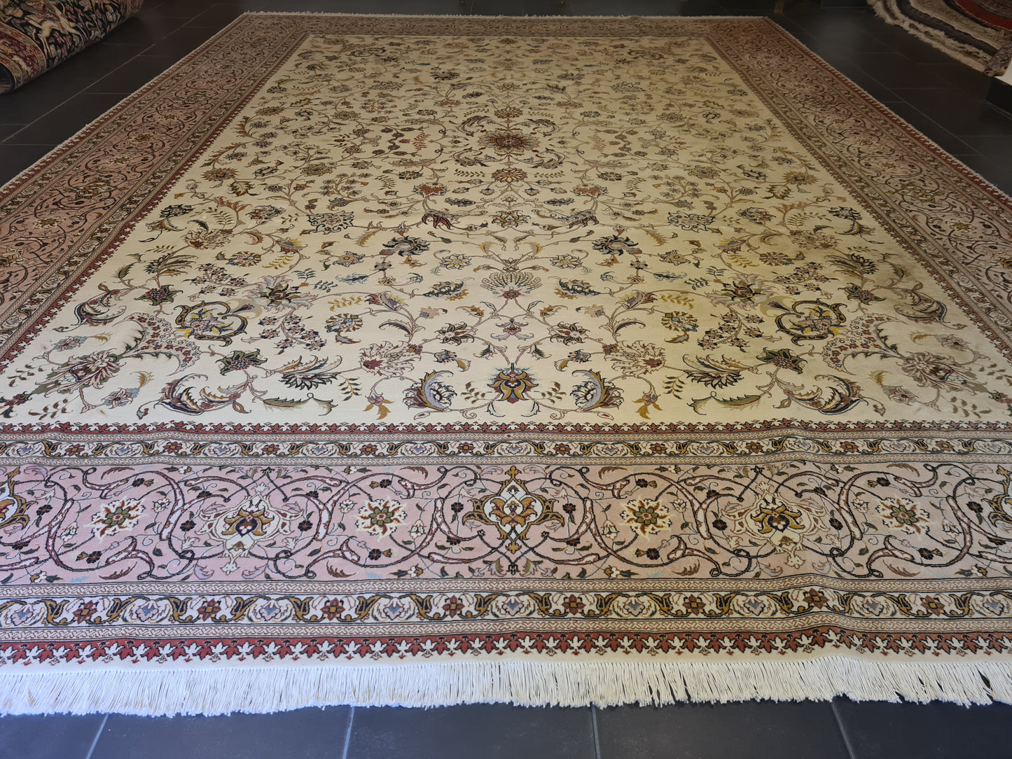 Perser Täbris Teppich Handgeknüpfter Orientteppich 406x300cm