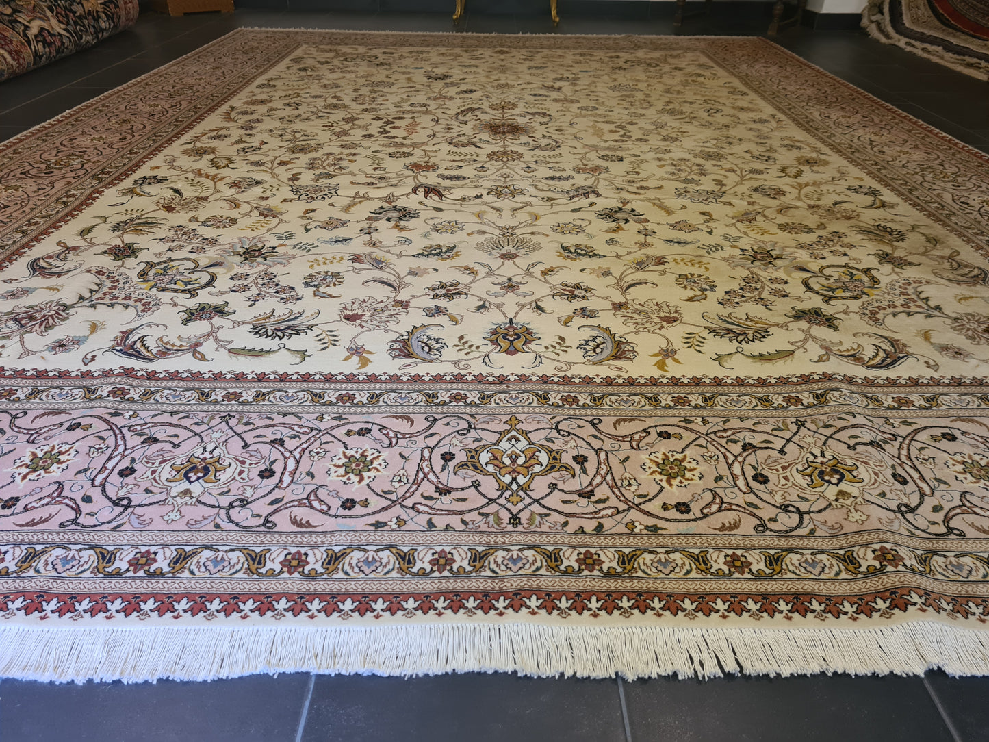 Perser Täbris Teppich Handgeknüpfter Orientteppich 406x300cm