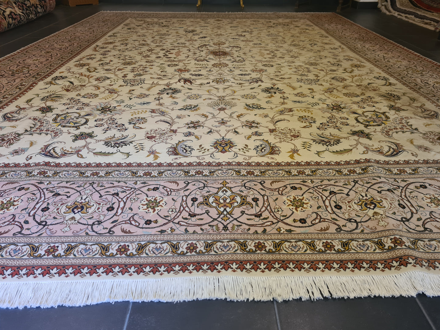 Perser Täbris Teppich Handgeknüpfter Orientteppich 406x300cm