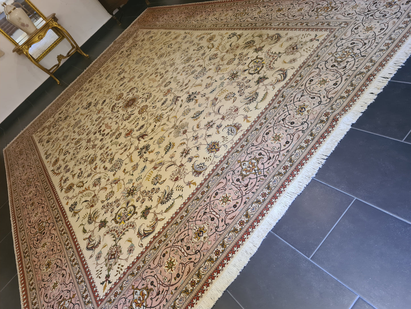 Perser Täbris Teppich Handgeknüpfter Orientteppich 406x300cm