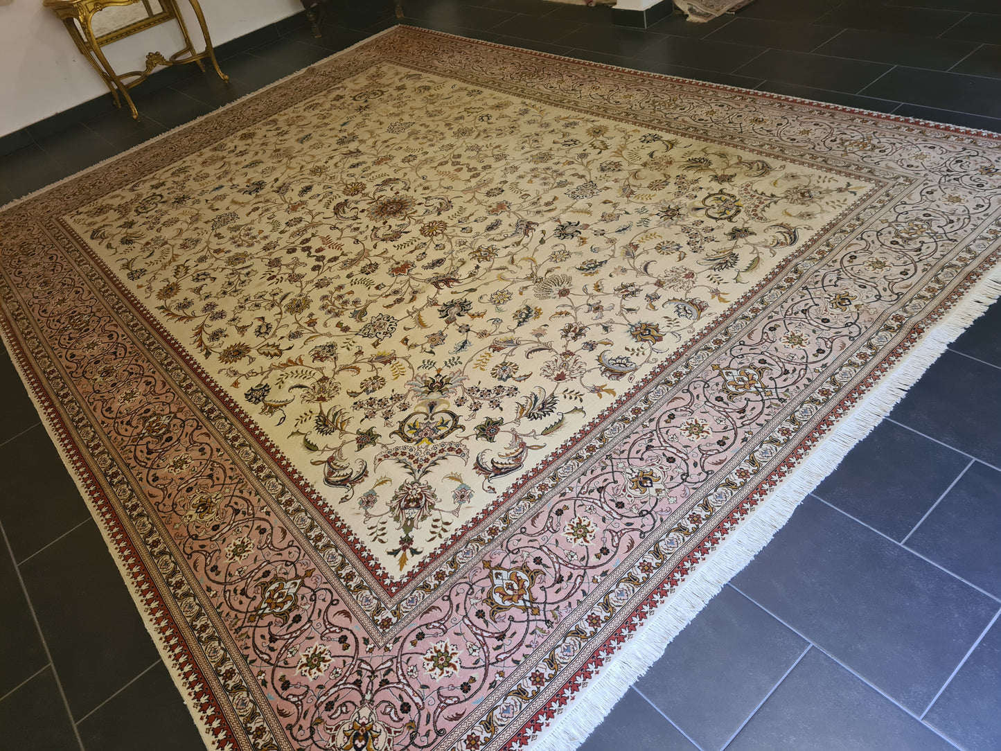 Perser Täbris Teppich Handgeknüpfter Orientteppich 406x300cm