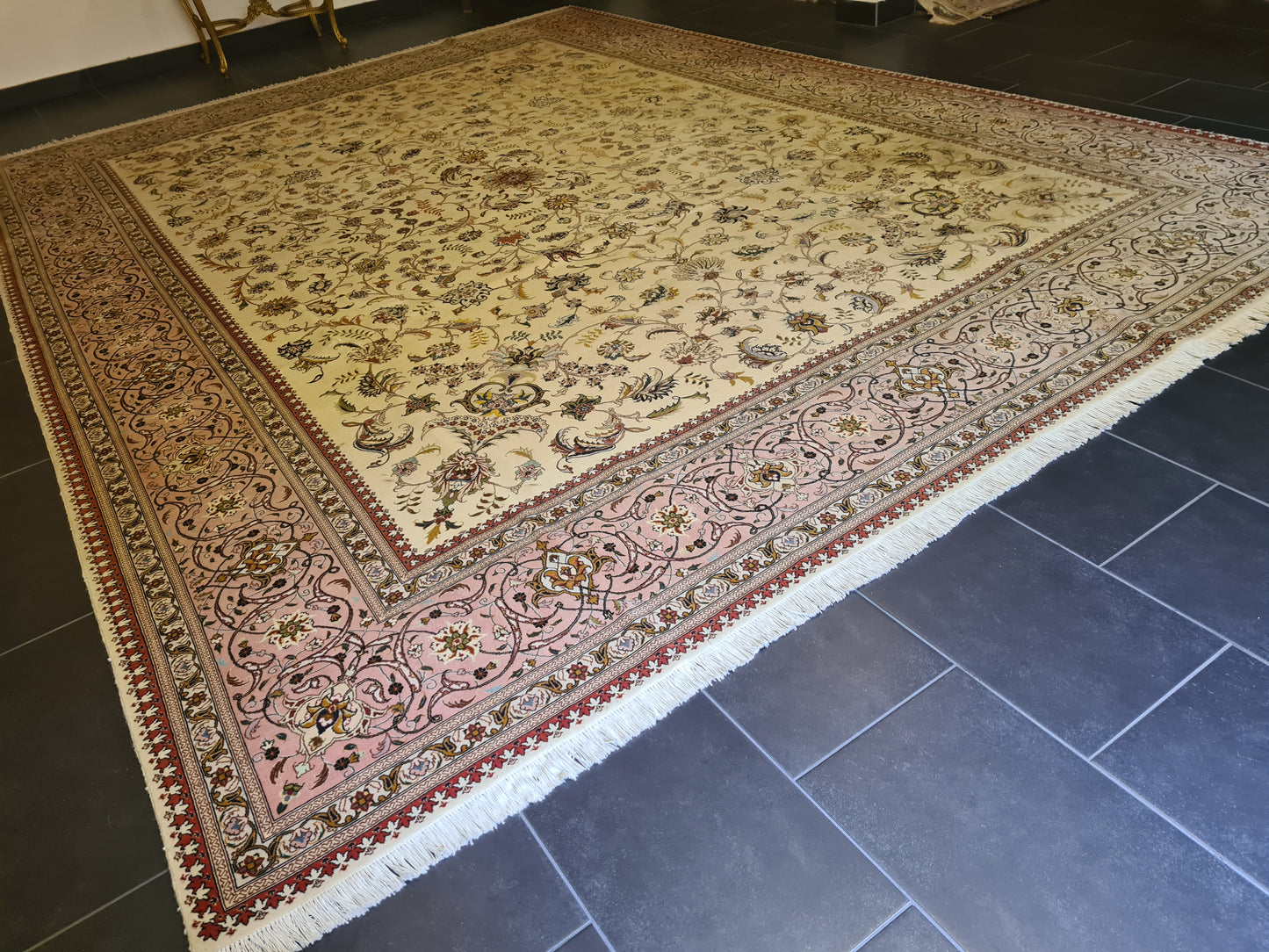 Perser Täbris Teppich Handgeknüpfter Orientteppich 406x300cm