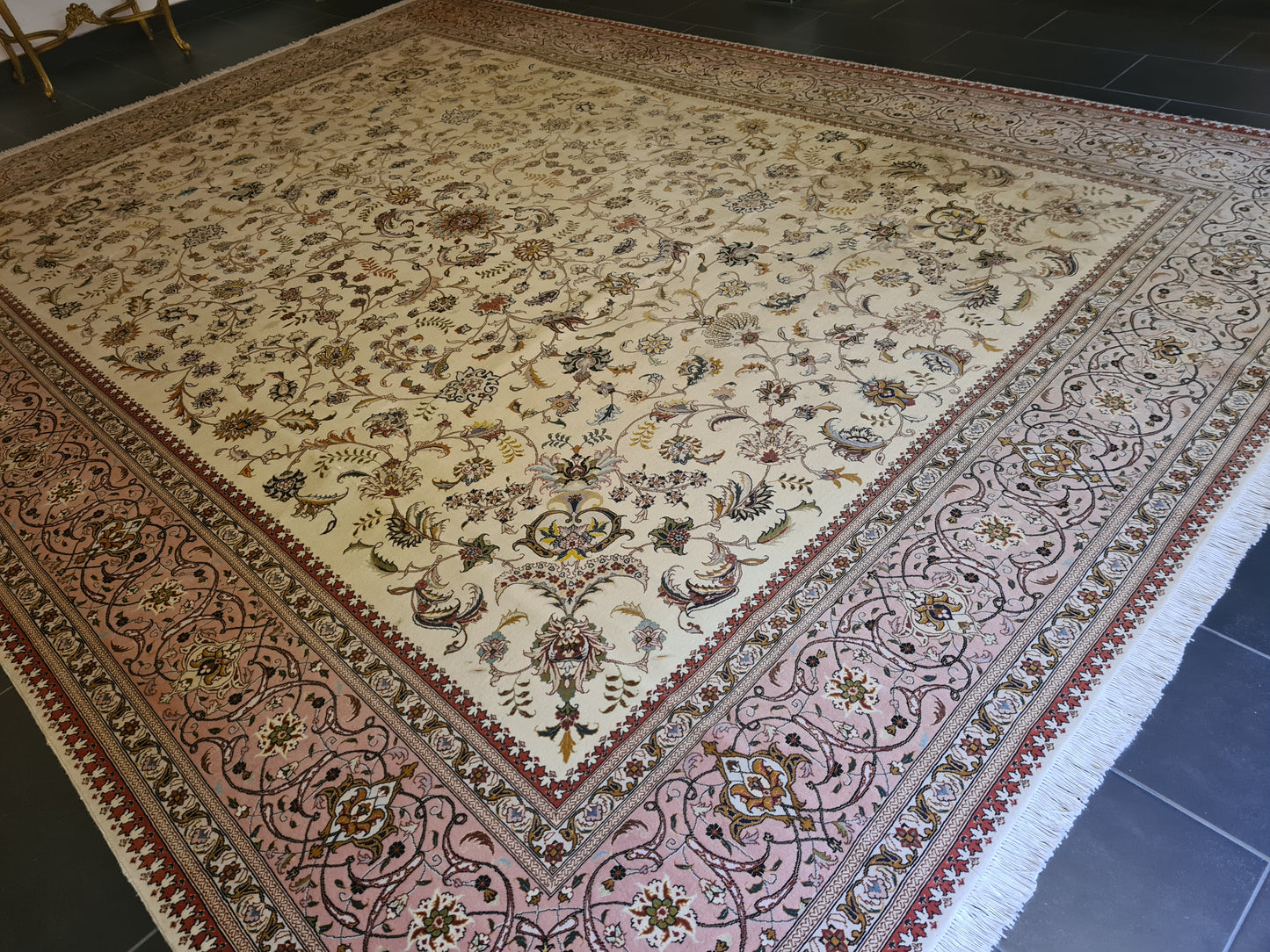 Perser Täbris Teppich Handgeknüpfter Orientteppich 406x300cm