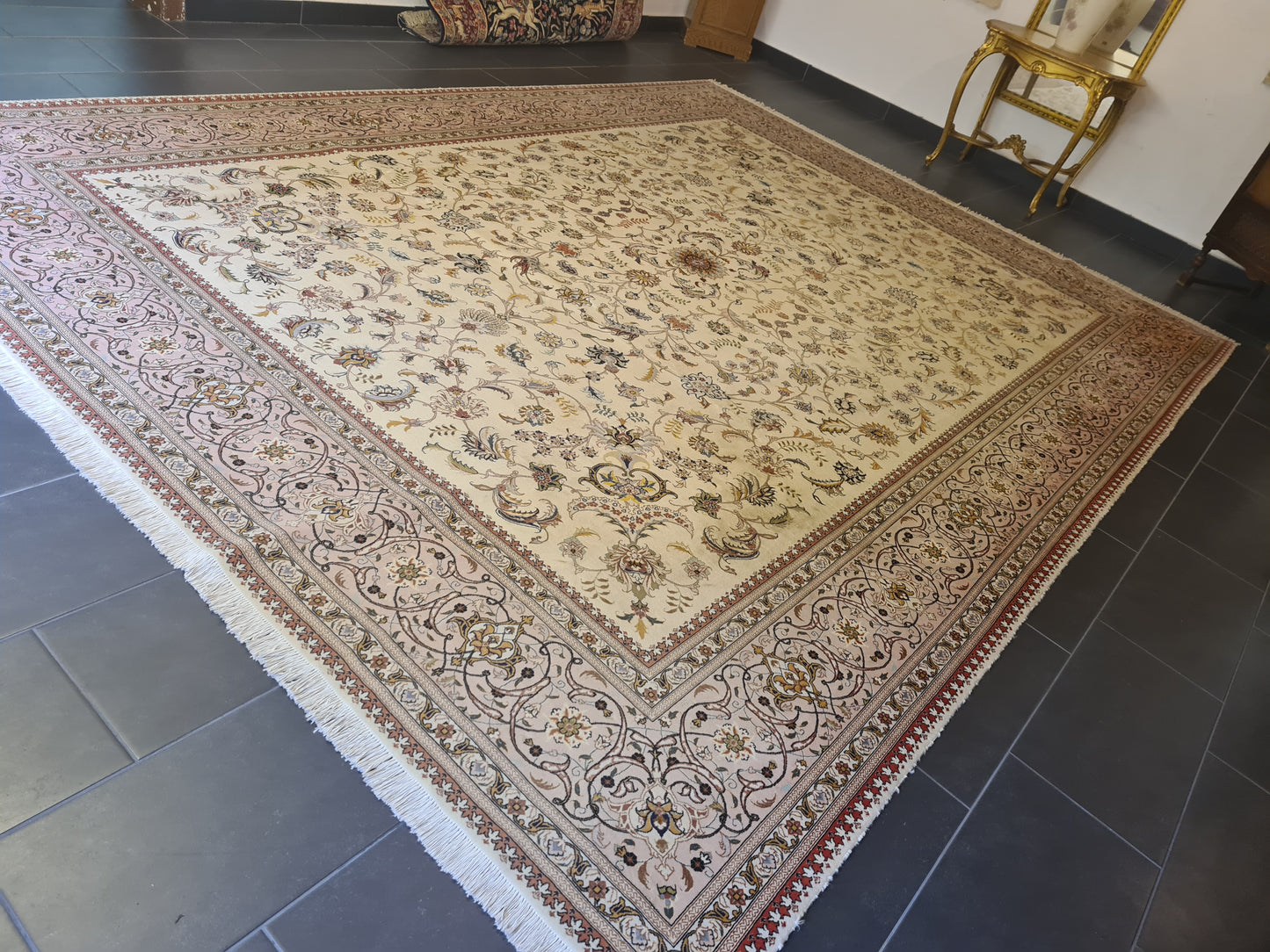 Perser Täbris Teppich Handgeknüpfter Orientteppich 406x300cm