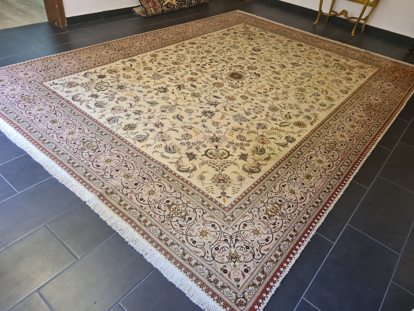 Perser Täbris Teppich Handgeknüpfter Orientteppich 406x300cm