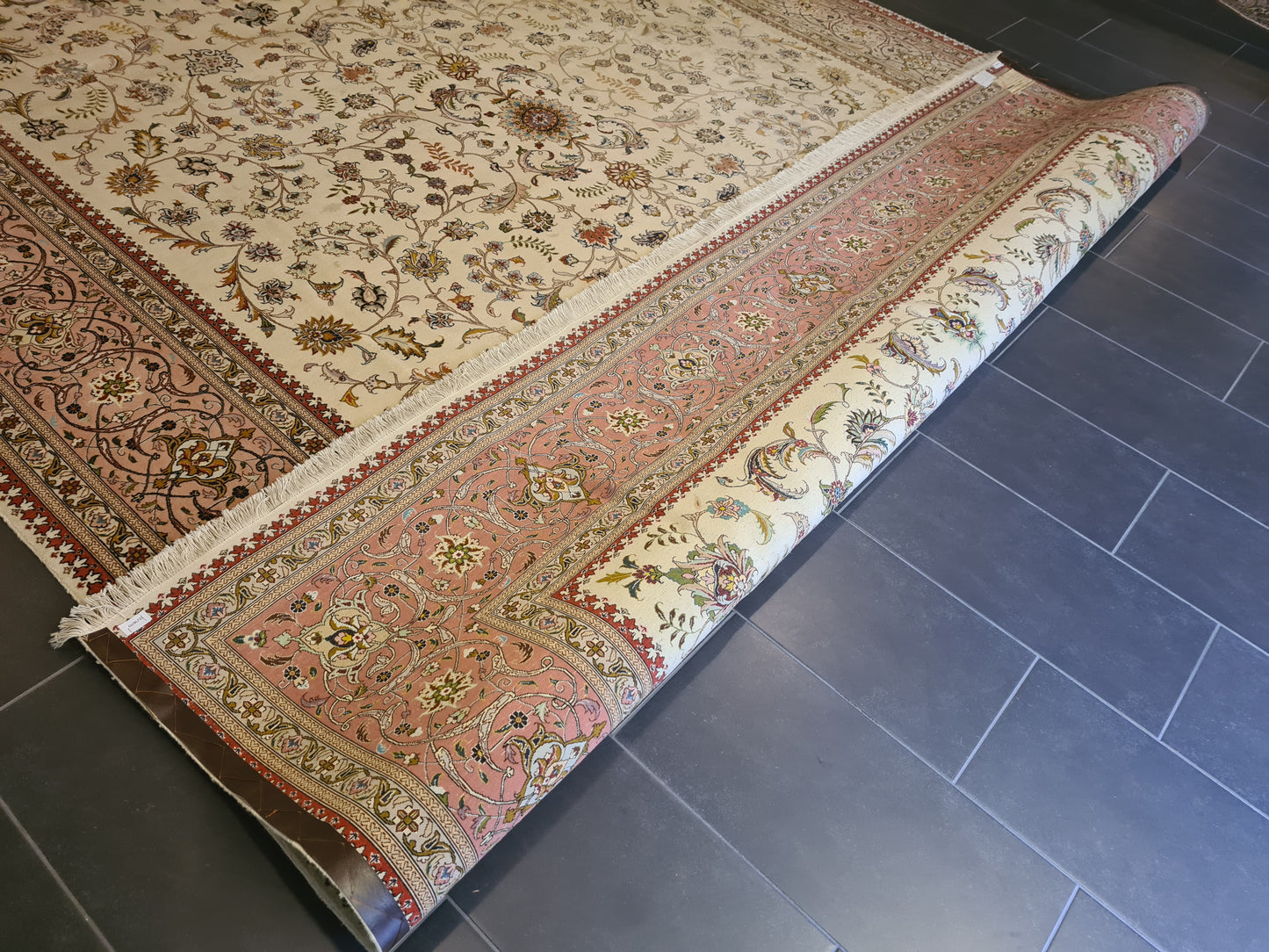 Perser Täbris Teppich Handgeknüpfter Orientteppich 406x300cm