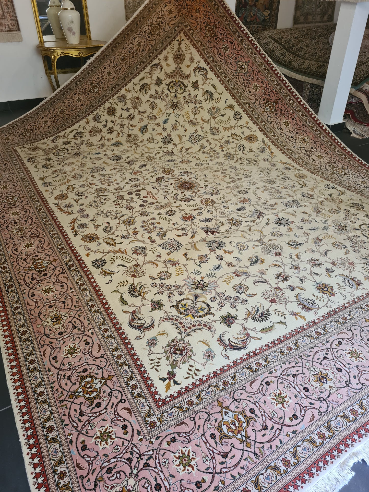 Perser Täbris Teppich Handgeknüpfter Orientteppich 406x300cm