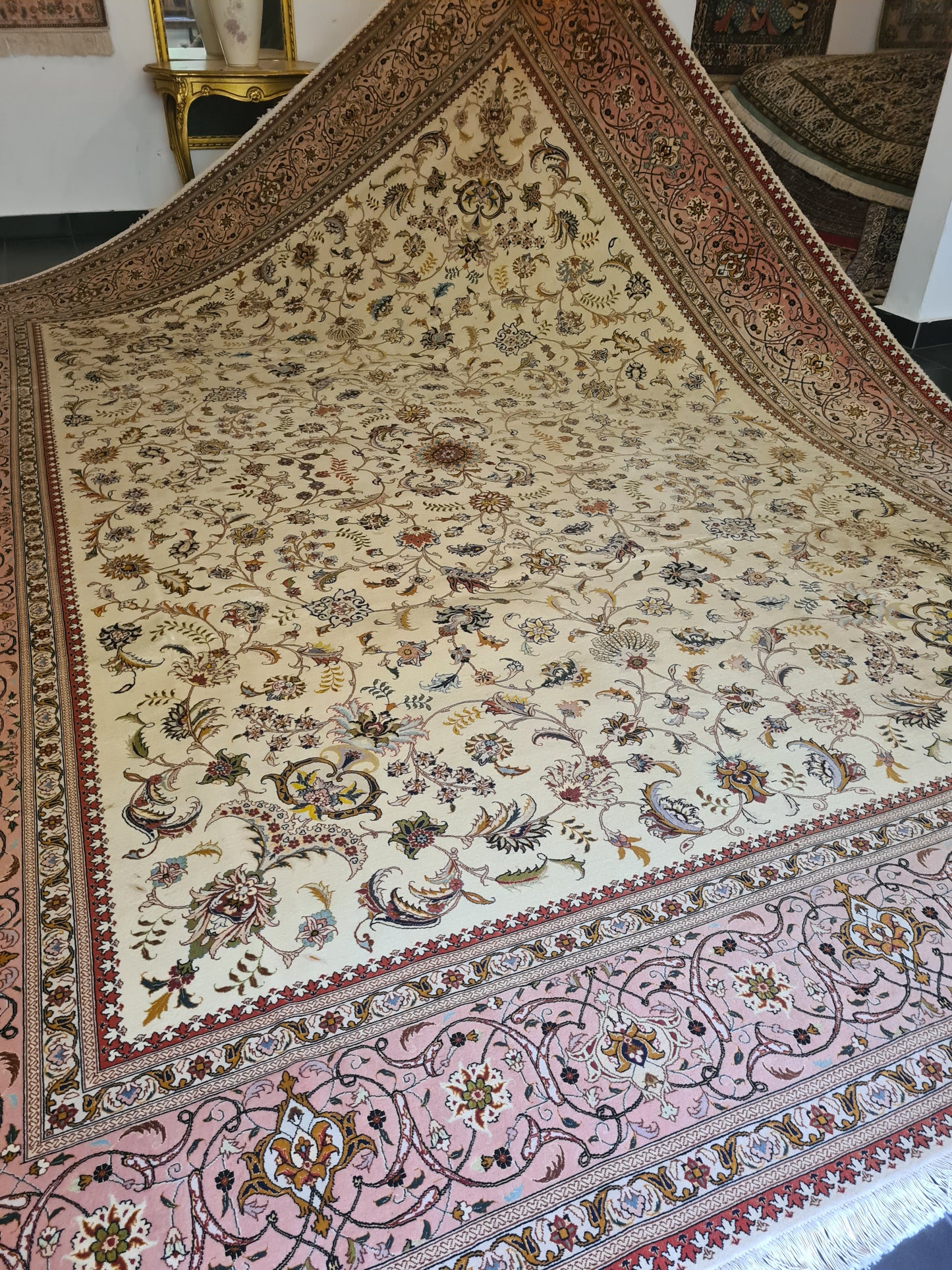 Perser Täbris Teppich Handgeknüpfter Orientteppich 406x300cm