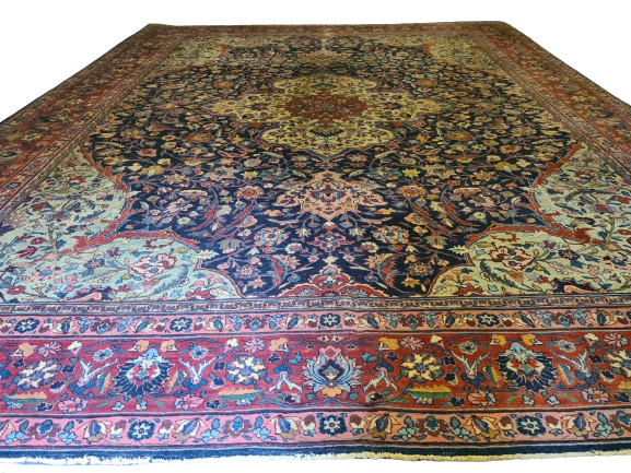 Perser Kirman Handgeknüpfter Orientteppich 430x353cm