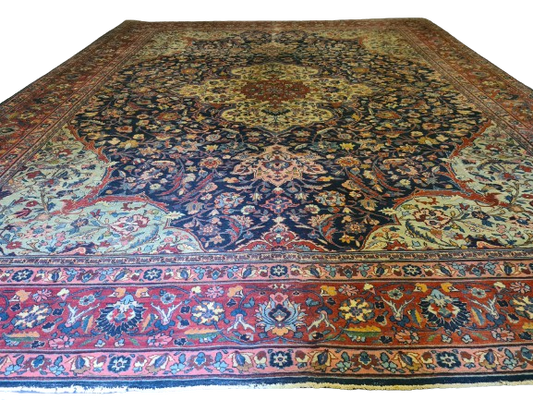 Perser Kirman Handgeknüpfter Orientteppich 430x353cm