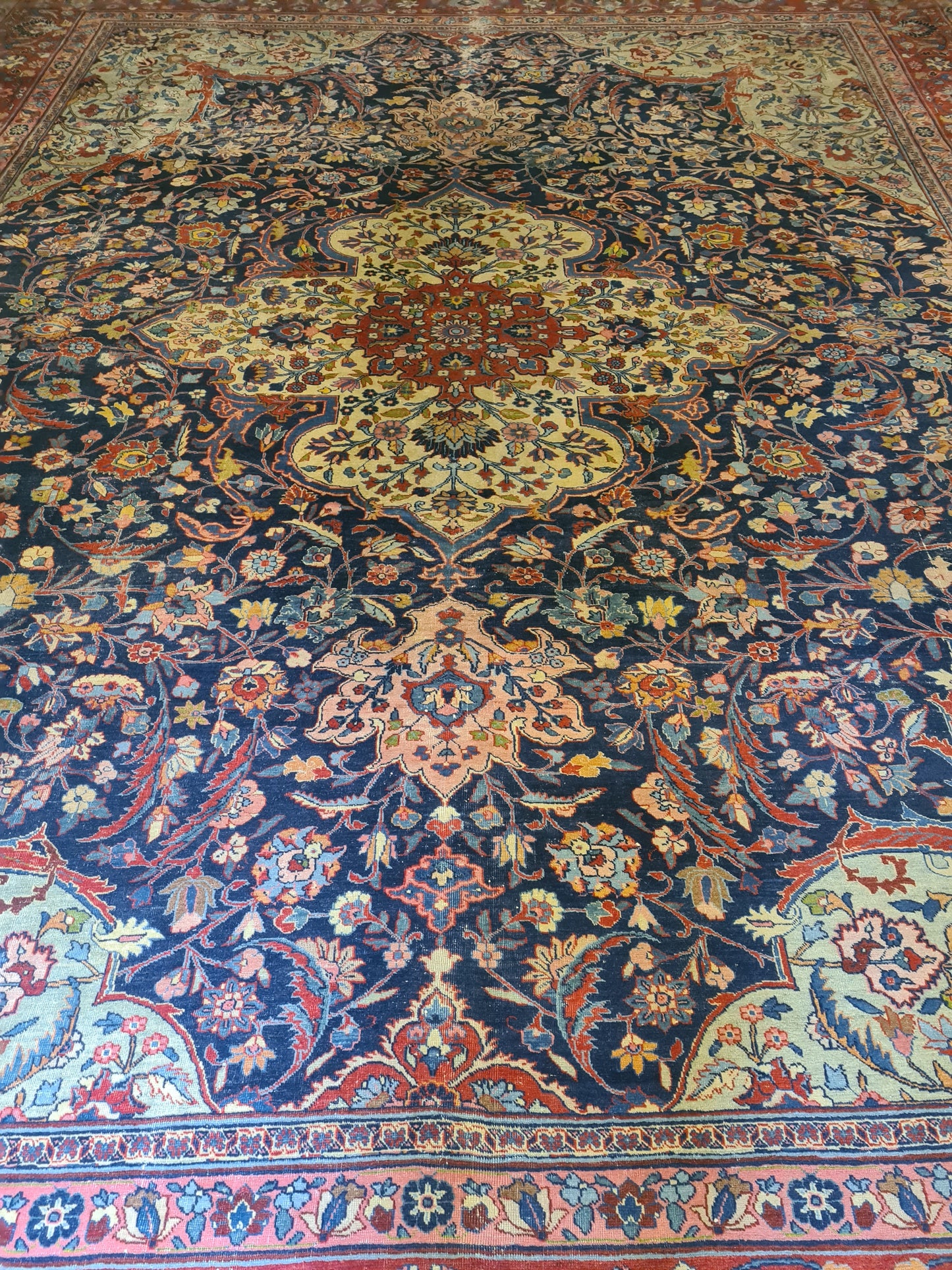 Perser Kirman Handgeknüpfter Orientteppich 430x353cm