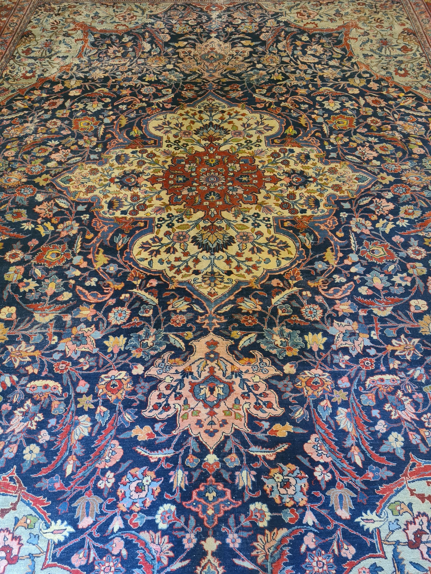 Perser Kirman Handgeknüpfter Orientteppich 430x353cm