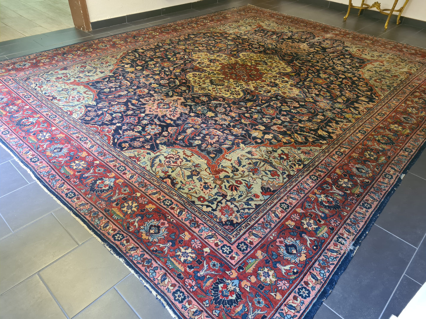 Perser Kirman Handgeknüpfter Orientteppich 430x353cm