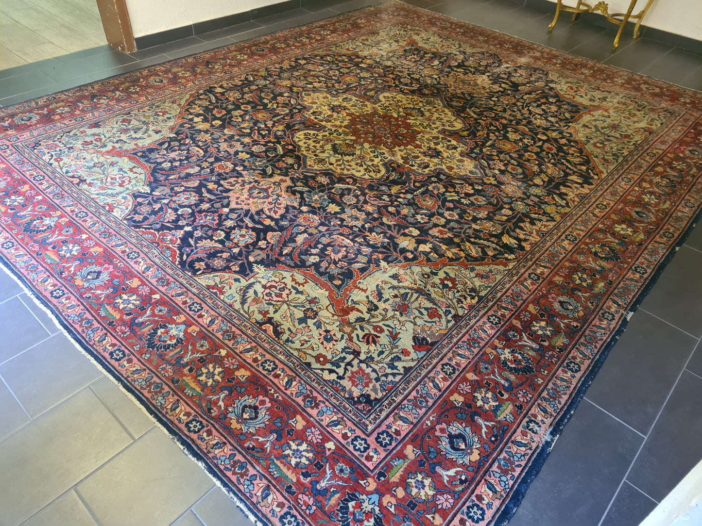 Perser Kirman Handgeknüpfter Orientteppich 430x353cm