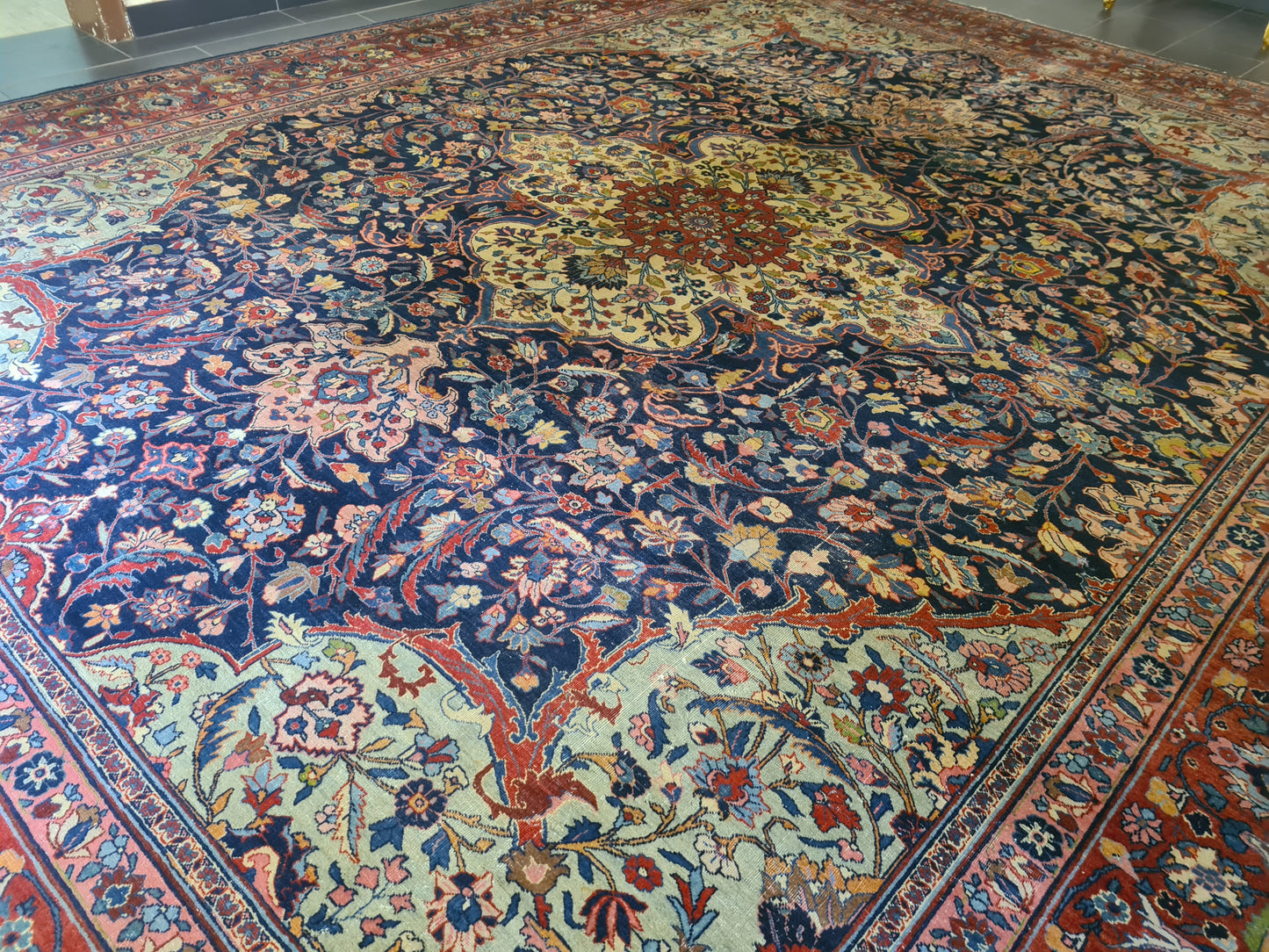 Perser Kirman Handgeknüpfter Orientteppich 430x353cm