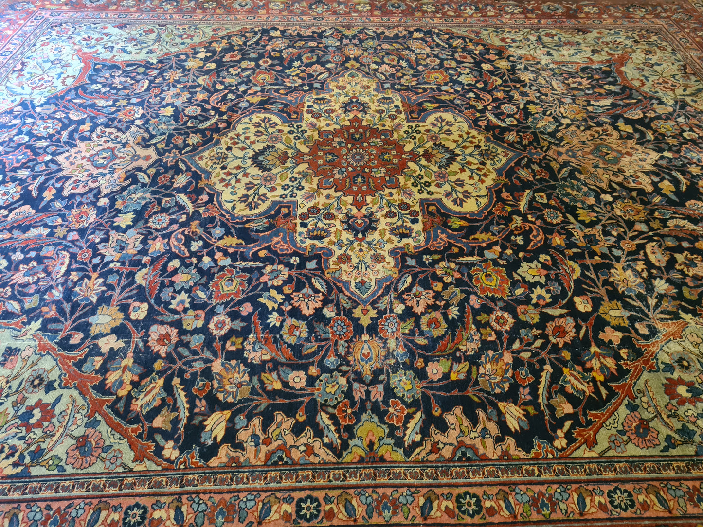 Perser Kirman Handgeknüpfter Orientteppich 430x353cm