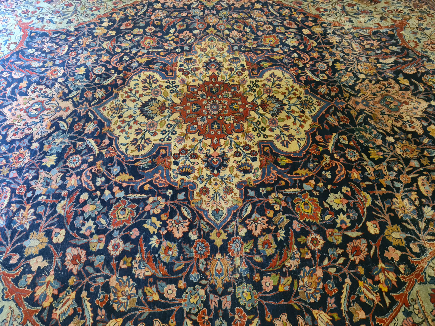 Perser Kirman Handgeknüpfter Orientteppich 430x353cm