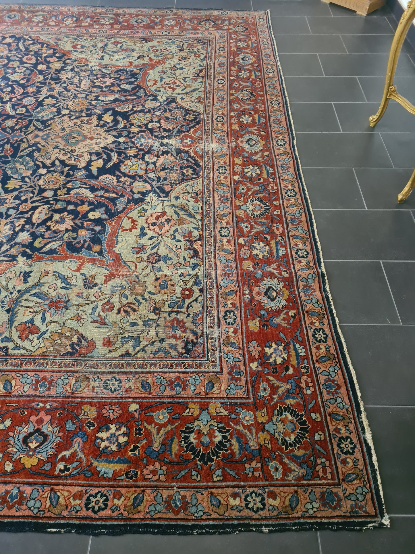 Perser Kirman Handgeknüpfter Orientteppich 430x353cm