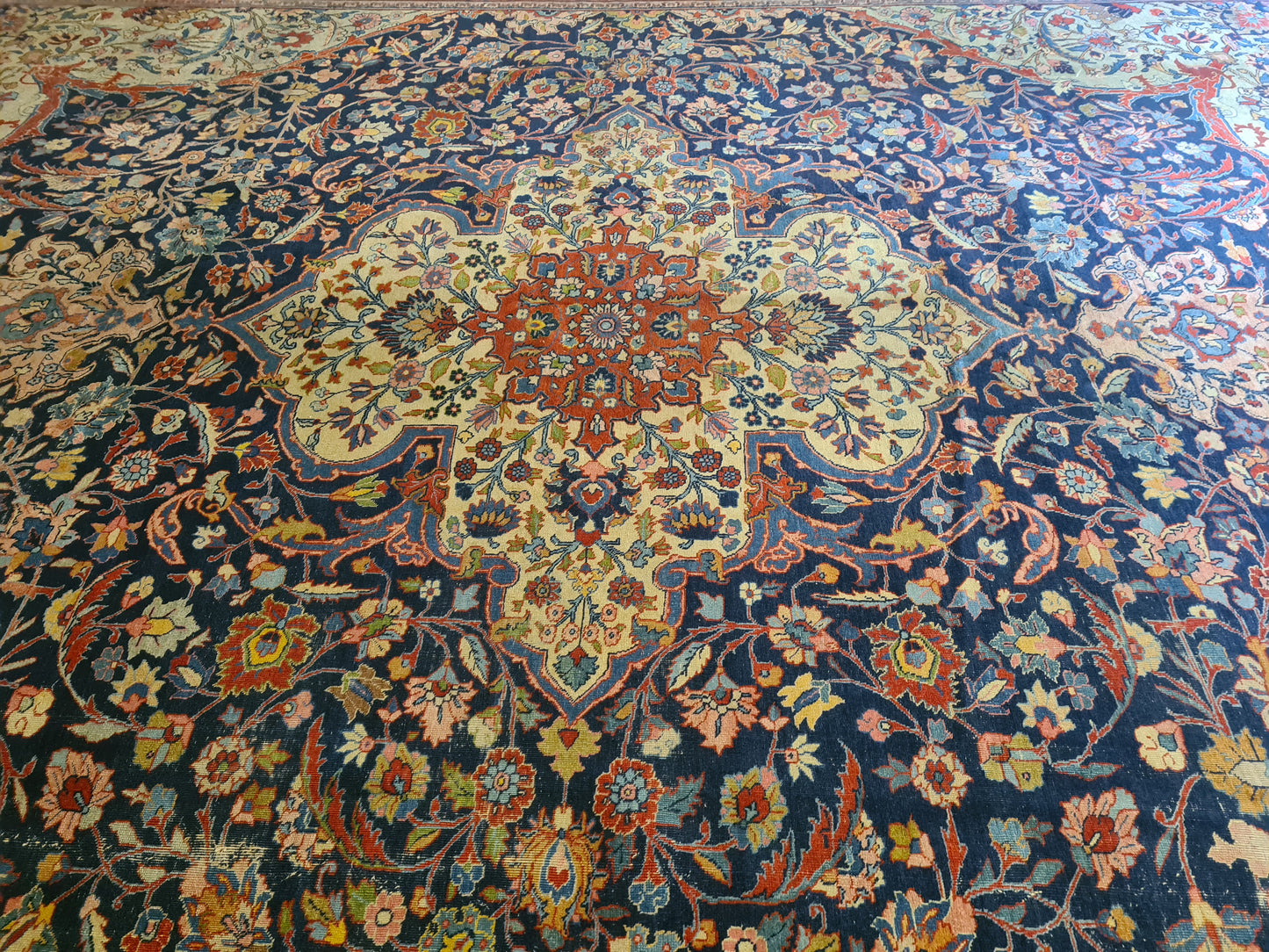 Perser Kirman Handgeknüpfter Orientteppich 430x353cm