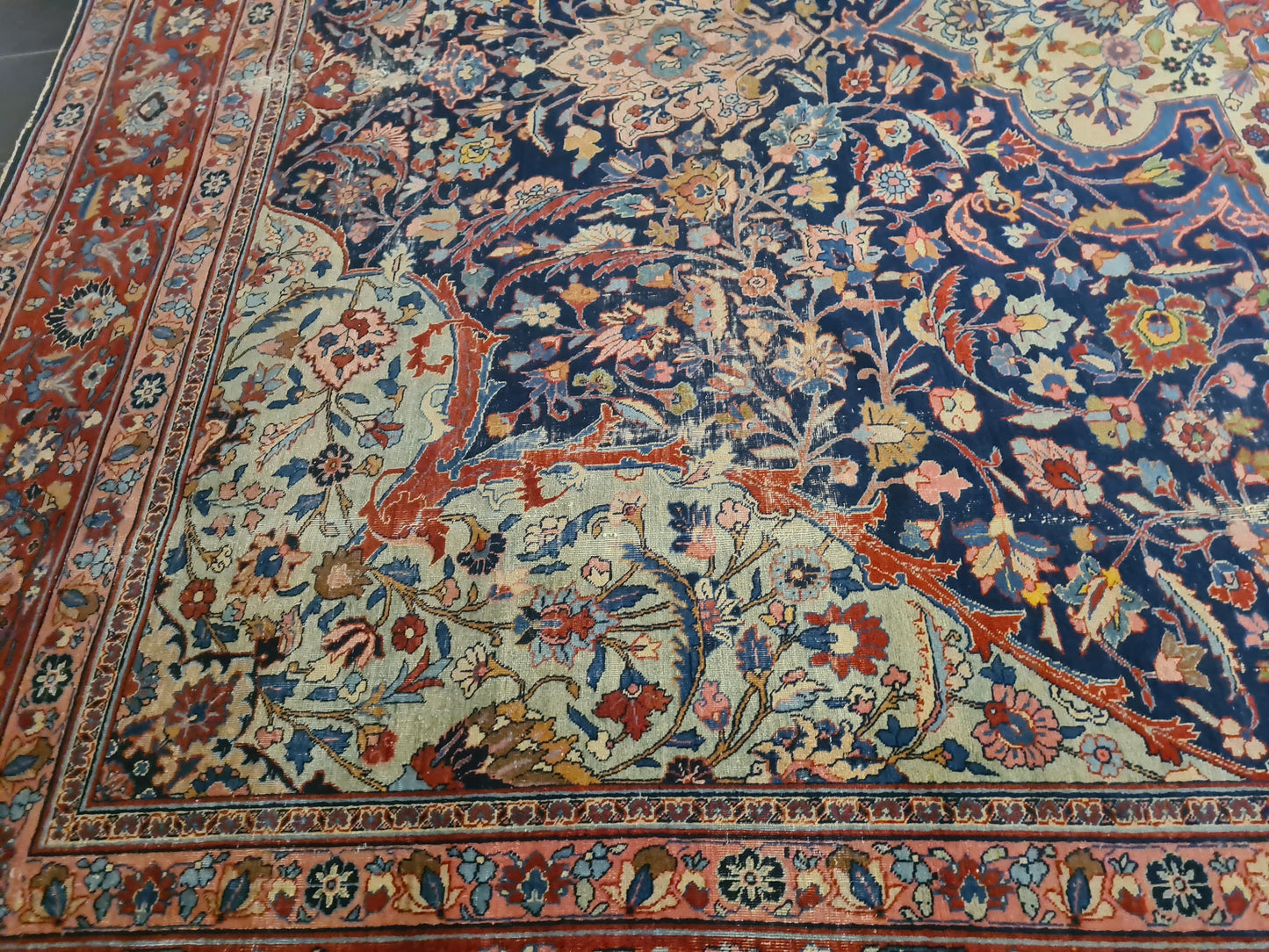 Perser Kirman Handgeknüpfter Orientteppich 430x353cm