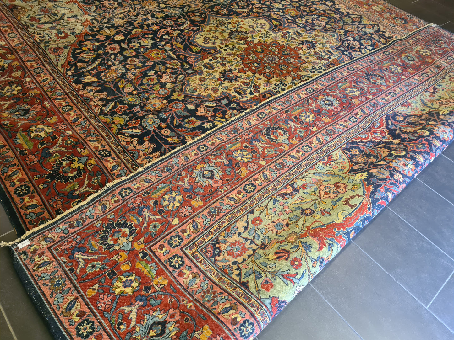 Perser Kirman Handgeknüpfter Orientteppich 430x353cm