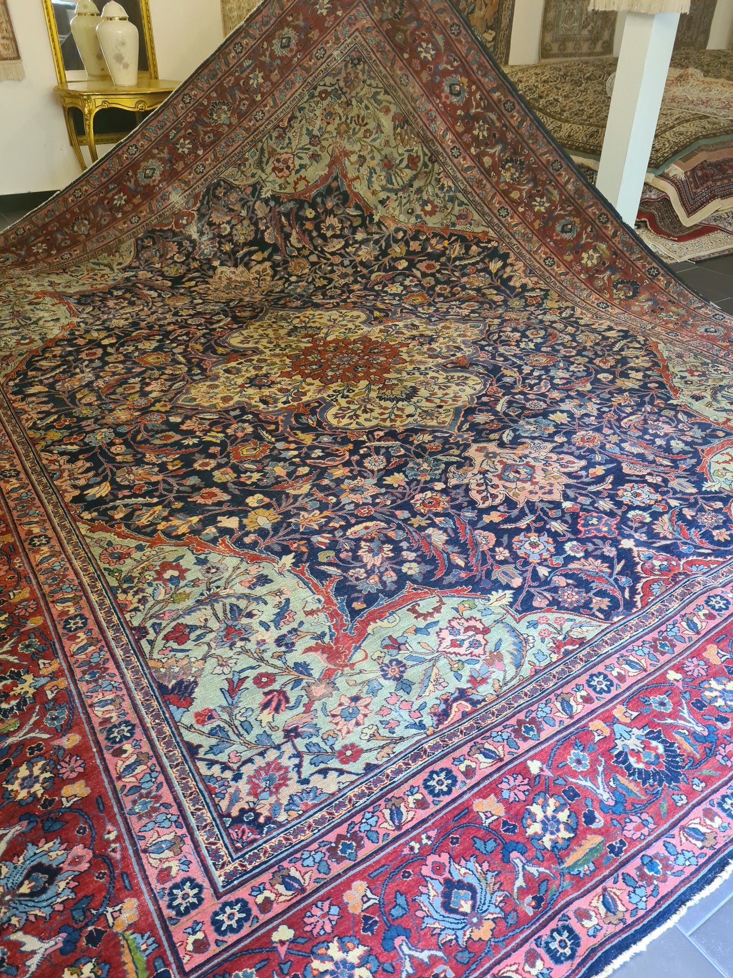 Perser Kirman Handgeknüpfter Orientteppich 430x353cm