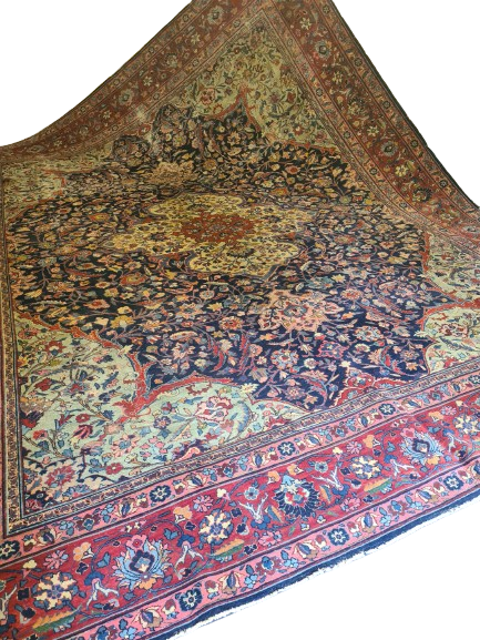 Perser Kirman Handgeknüpfter Orientteppich 430x353cm