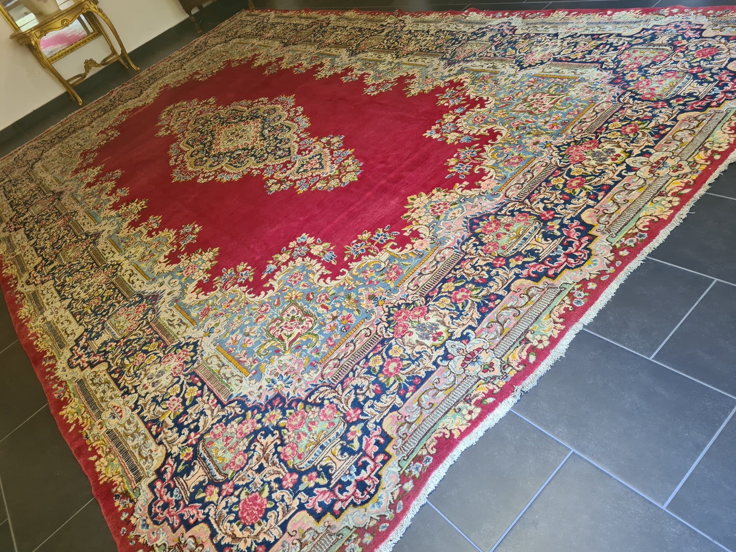 Perser Kirman Palast Teppich Handgeknüpft 507x297cm