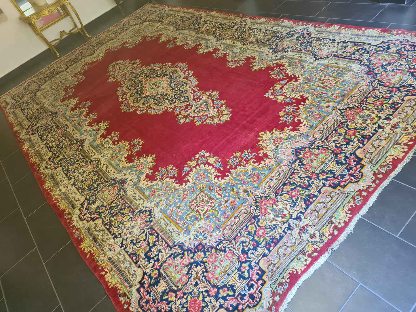 Perser Kirman Palast Teppich Handgeknüpft 507x297cm