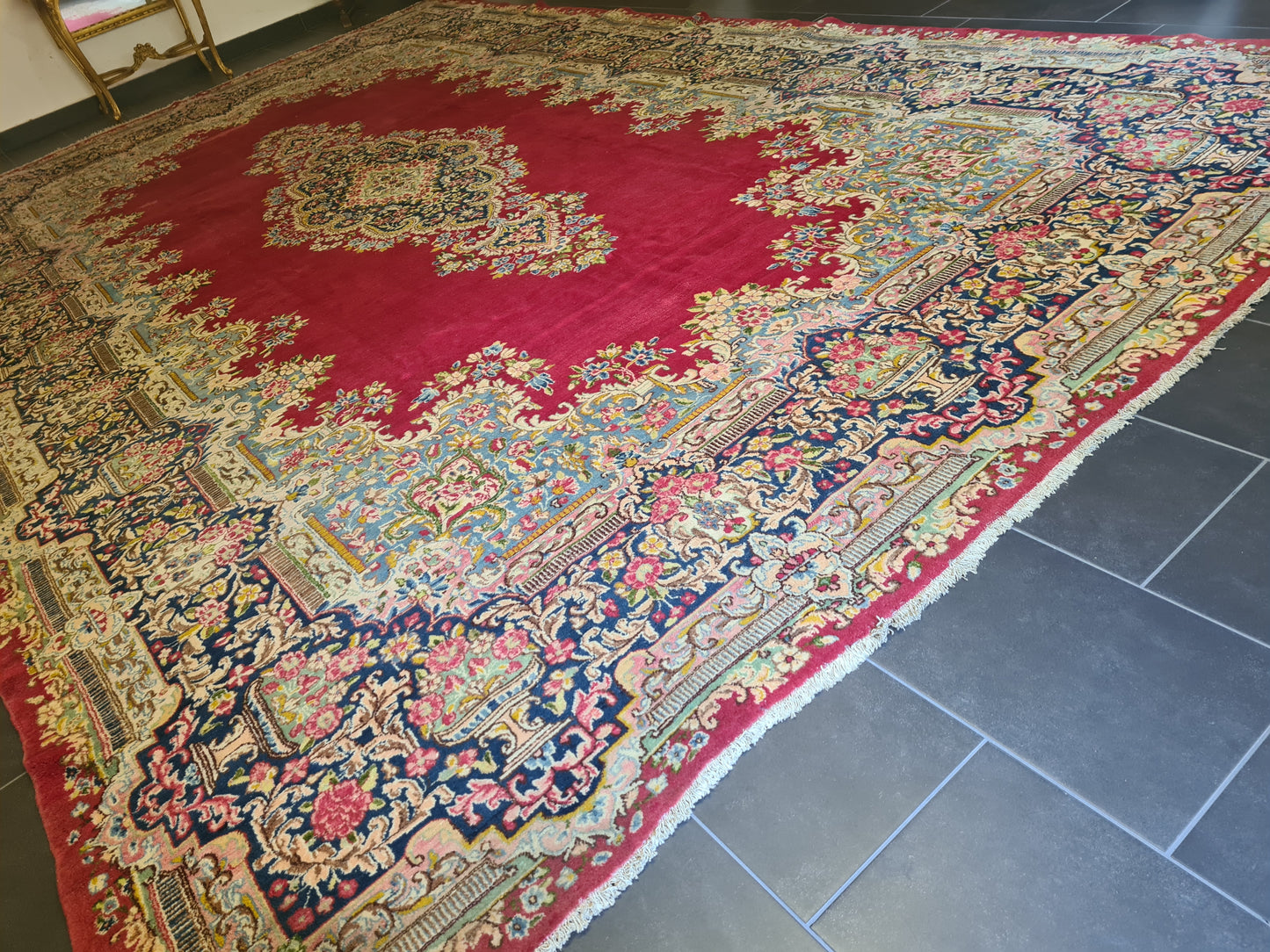 Perser Kirman Palast Teppich Handgeknüpft 507x297cm