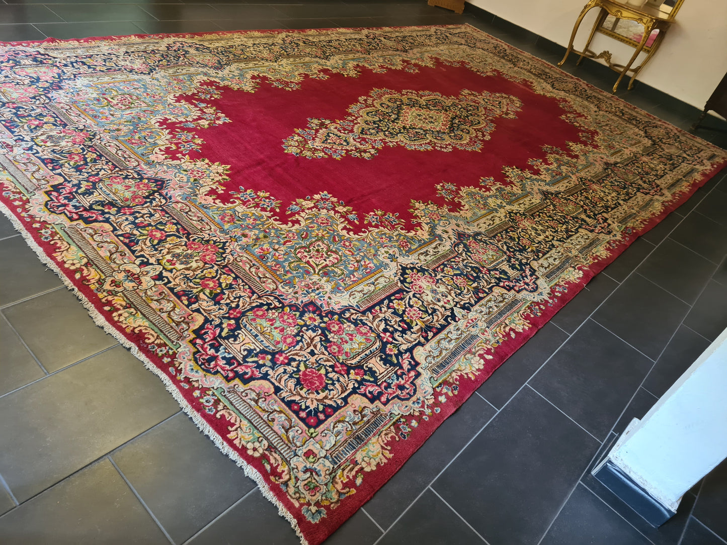 Perser Kirman Palast Teppich Handgeknüpft 507x297cm