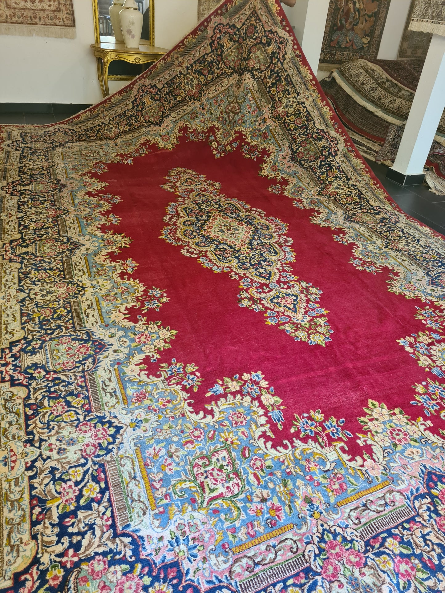 Perser Kirman Palast Teppich Handgeknüpft 507x297cm