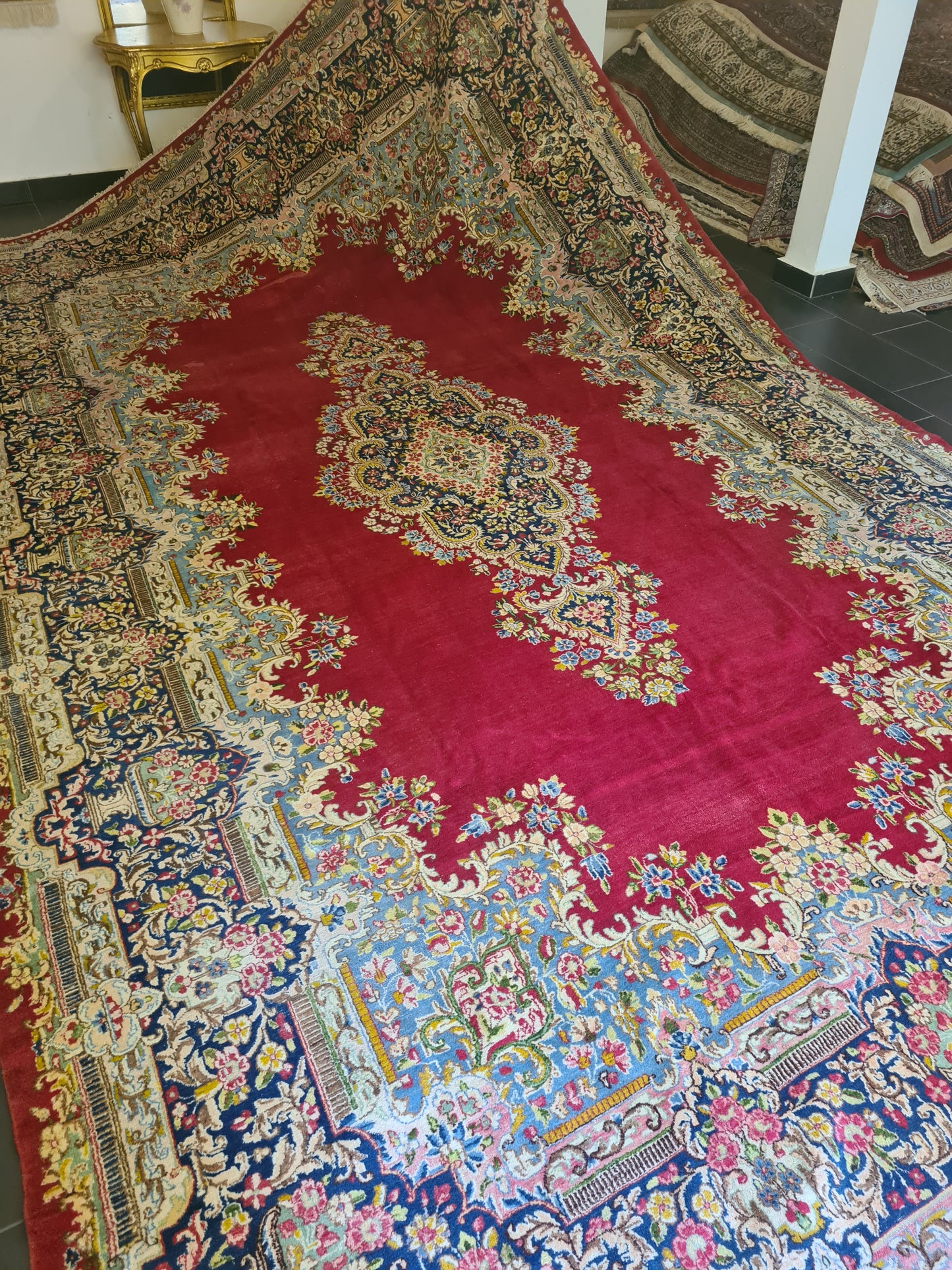 Perser Kirman Palast Teppich Handgeknüpft 507x297cm