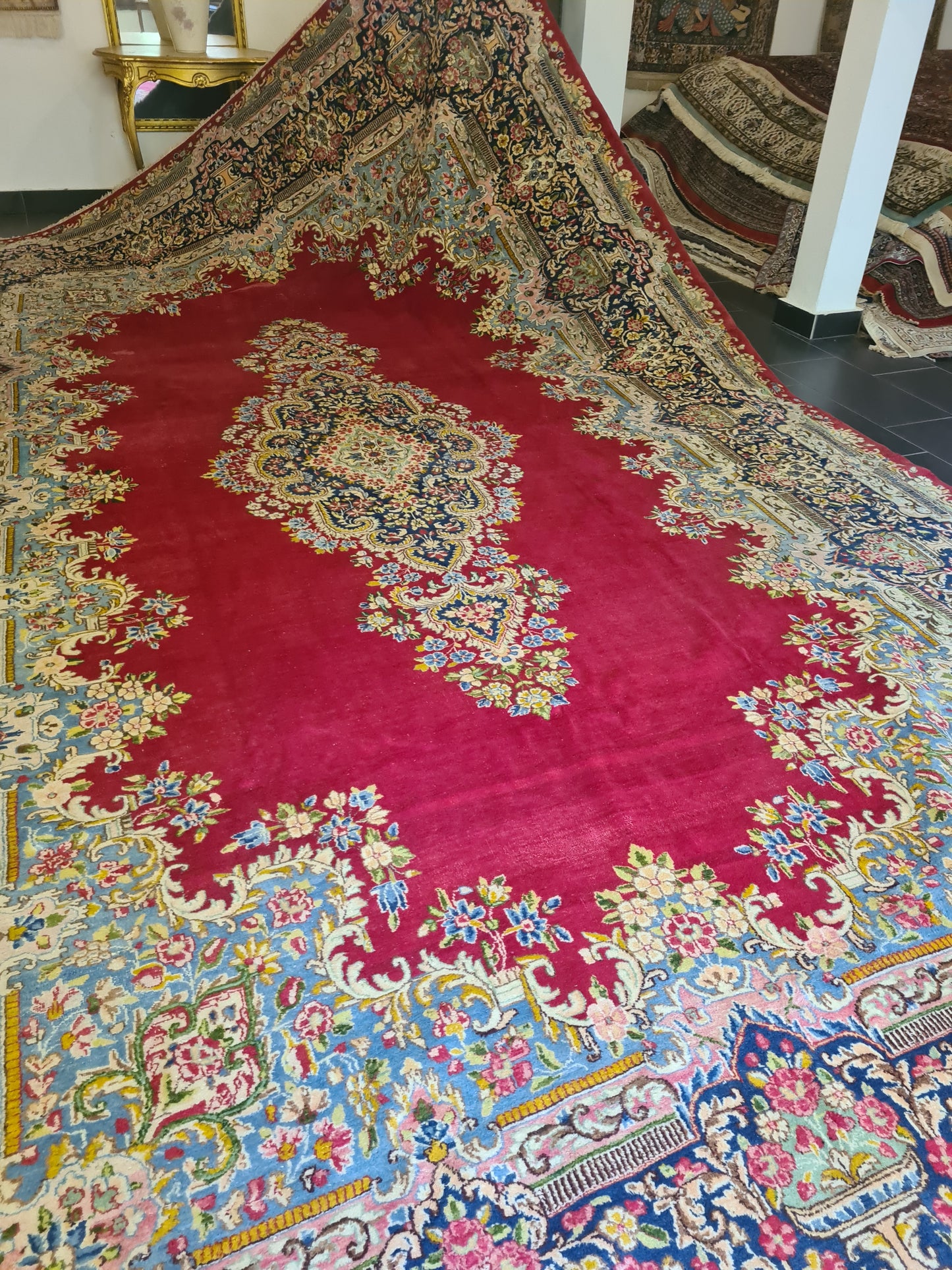 Perser Kirman Palast Teppich Handgeknüpft 507x297cm